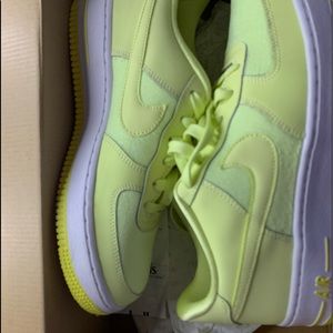 florencent green nike air force ones.